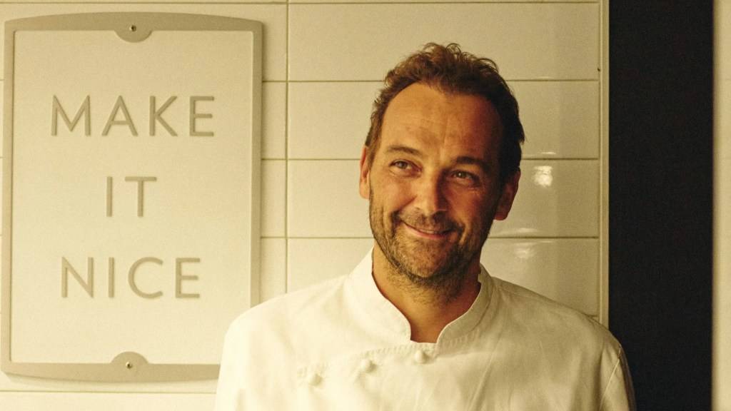Chef Daniel Humm in the kitchen at Eleven Madison Park
