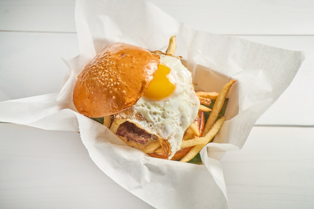 A frita burger at Frita Batidos