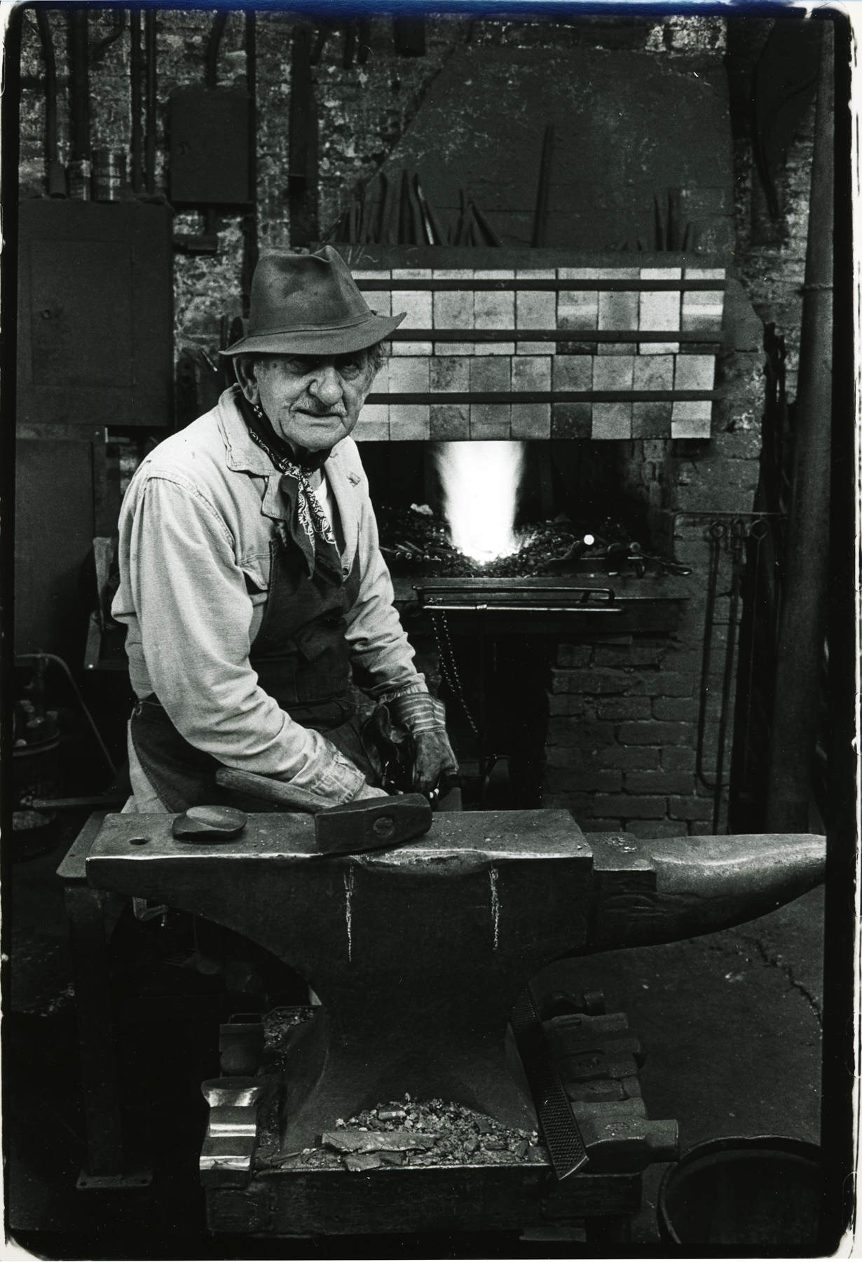 Harvey Wang’s photograph of a blacksmith in Astoria, New York, 1988