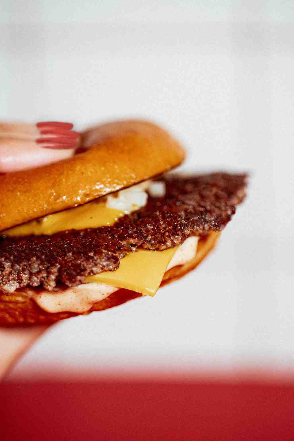 Skinny Louie burger promotional photograph