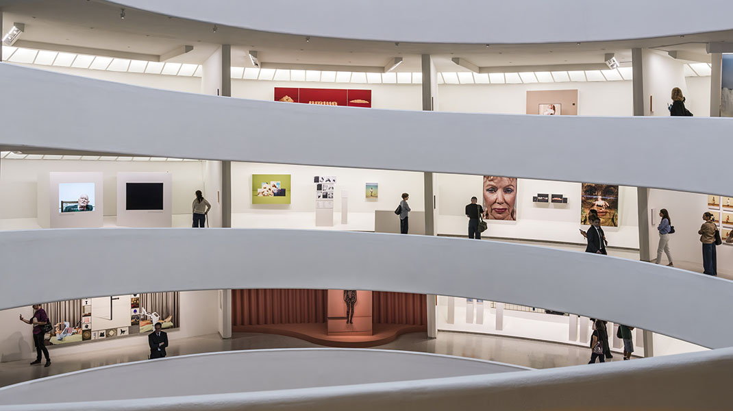 Taryn Simon’s exhibition across the white spiral ramps of the Guggenheim Museum